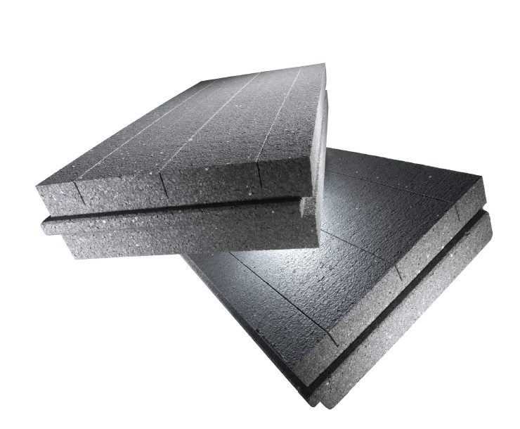 Panneau isolant en mousse rigide EPS modifiée au graphite, composé à 100 % de matières premières secondaires suisses. Face extérieure rainurée pour accueillir des profilés angulaires. Bords périphériques avec rainure et languette. Isolation thermique extérieure VHF pour façades ventilées suspendues. Rainures pour profilés angulaires en aluminium tous les 160 mm dans le sens longitudinal.