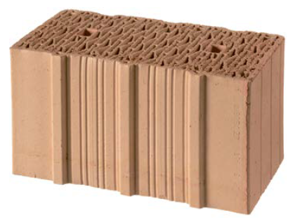 La maçonnerie monomur thermo-isolante est montée en appareillage à boutisses dans des épaisseurs de mur de 30 cm, 36,5 cm, 42,5 cm et 49 cm. Les réglementations énergétiques de plus en plus strictes
exigent des coefficients λ améliorés. Étant donné que les blocs isolants thermiques remplissent toutes les fonctions de maçonnerie, l'objectif est d'obtenir un équilibre entre les fonctions porteuses et isolantes.
Les valeurs λ courantes aujourd'hui permettent généralement de répondre aux exigences des bâtiments jusqu'à cinq étages. Les charges à supporter et la géométrie des murs sont déterminantes à cet égard. La gamme Kubrix comprend des blocs non remplis et des blocs remplis de différents matériaux isolants, de grande taille et de forme plane.