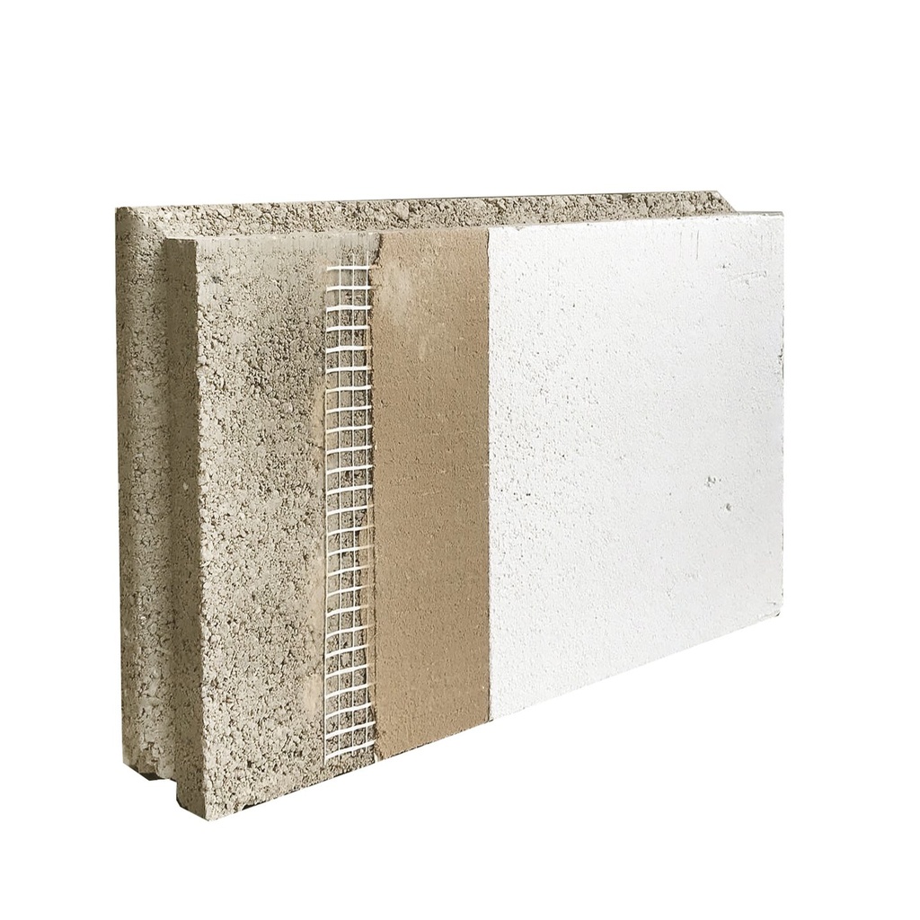 Système de cloison en blocs de terre compressée stabilisée allégée (BTCs). Composition: déblais d’excavation terreux, argile expansée, ciment CEM II / B-M (4 %). Applications:cloisons intérieures et doublages intérieurs
non porteurs. Mise en oeuvre: maçonnerie à emboitements verticaux/horizontaux; assemblage avec mortier-colle à l’argile (joint mince 3 mm); finition en 2 couches (enduit de fond à l’argile et enduit de finition à l’argile ou à la chaux)
