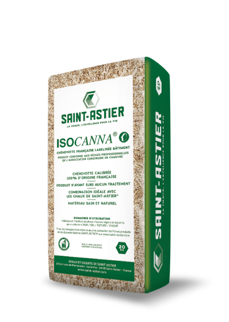 SAINT-ASTIER – Isocanna est un béton de chanvre confectionné à partir d’un couple chènevotte (ISOCANNA®) et liant BATICHANVRE (CSA). Le terme « béton de chanvre » désigne le mélange d’un « granulat végétal », la chènevotte (issue du broyage de la tige de chanvre), d’un liant et d’eau. Le béton de chanvre n’est pas un matériau porteur. Le béton de chanvre est utilisé en tant que matériau de remplissage au sein d’une structure principale (bois ou béton) et joue le rôle d’isolant thermique.