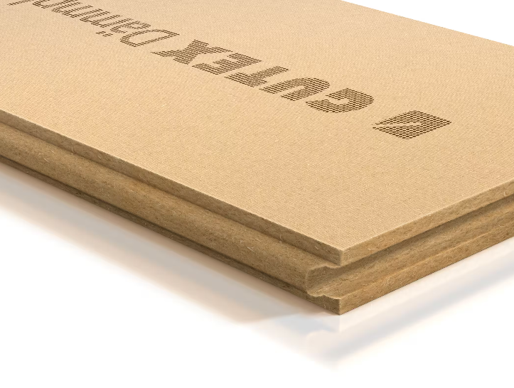 Le panneau isolant Gutex DW en bois 100% suisse est le panneau isolant léger idéal pour les façades ventilées et comme isolation sur chevrons ouverte à la diffusion. Avec des épaisseurs de 40 mm à 100 mm, il permet d'isoler efficacement le toit et la façade en une seule opération, ce qui permet de gagner du temps et de réduire les coûts. Le format de 2550 x 600 mm contribue également à une mise en œuvre rapide. De plus, le panneau isolant écologique DW convainc par ses excellentes propriétés d'isolation thermique grâce à sa faible conductivité thermique (λD 0,040 W/mK) et à son excellente capacité d'accumulation de chaleur.