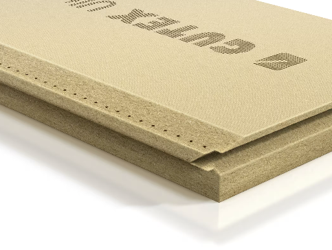 Gutex Ultratherm est un panneau de sous-toiture durable et écologique, doté d'un système breveté à rainure et peigne. Il résiste à la pluie et à la grêle tout en offrant une excellente protection contre le froid et la chaleur grâce à sa grande capacité d'accumulation thermique et à sa faible conductivité thermique. Ouvert à la diffusion de vapeur d'eau et capable de stocker une quantité importante d'humidité, ce panneau contribue à la sécurité hygrothermique de l'enveloppe du bâtiment, tant en toiture qu'en façade. Il favorise également un climat intérieur sain et confortable.