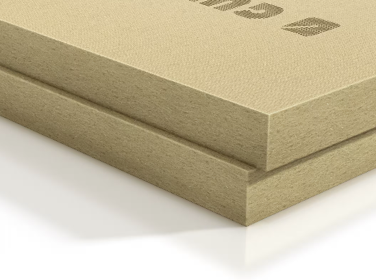 Panneau isolant en fibres de bois résistant à la compression pour toitures plates. Gutex Thermoflat est l'isolant écologique pour toitures plates en fibres de bois pour les constructions en bois, en béton et en tôle, qui minimise efficacement les ponts thermiques grâce à son profilage périphérique à feuillures étagées. Le panneau est non seulement très résistant à la pression, mais aussi très ouvert à la diffusion et régulateur d'humidité, ce qui assure une sécurité supplémentaire en matière de physique du bâtiment. Grâce à sa précision dimensionnelle, le panneau écologique Thermoflat est facile et rapide à poser.