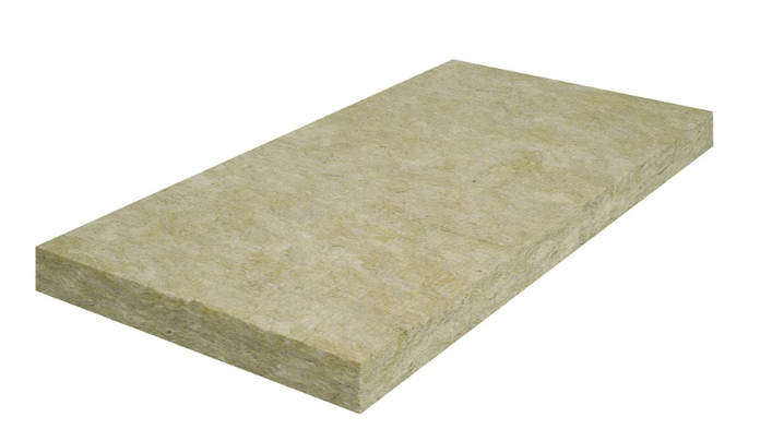 Panneau isolant pour façades en laine de roche, incombustible, pour isolation thermique et acoustique, hydrofuge, imputrescible, indéformable et résistant au vieillissement.