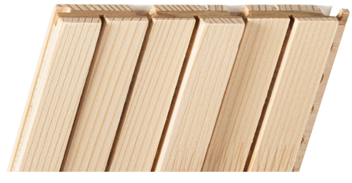 Les panneaux ou lamelles acoustiques sont disponibles dans quatre gammes de produits : Classic, Perfo, Micro et Custom, qui se distinguent par leur perforation. Des panneaux MDF et d'autres types de panneaux sont proposés comme supports. Le revêtement est constitué de placages, de résine mélaminée, de peinture ou de papier peint. Le système comprend également des sous-constructions dissimulées. 