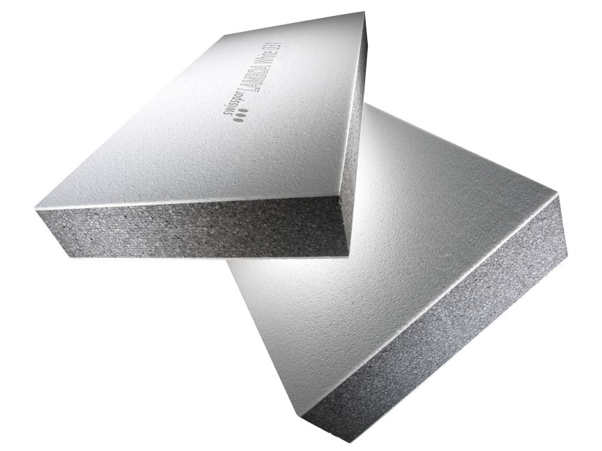 Panneau d’isolation en mousse rigide en EPS graphité, fabriqué à partir de matières secondaires 100% suisses, calibré sur toutes les côtés, avec couches de finition en EPS blanc sur les deux faces. Isolation thermique pour systèmes de façades crépies et autres surfaces.